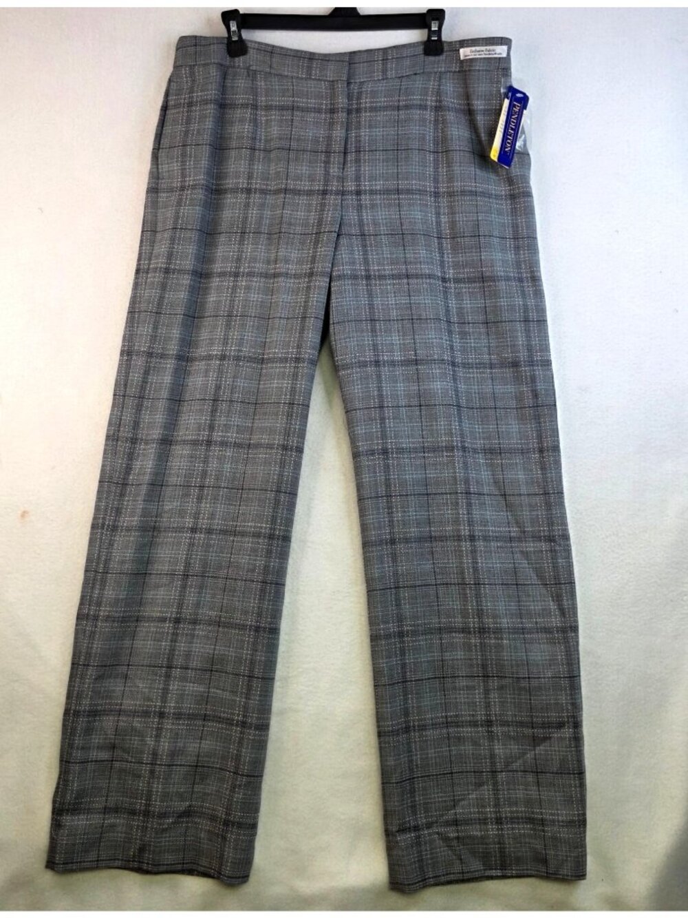Vintage 90s Pendleton Wool Plaid Pants 18 Gray Quiet Luxury Academia Preppy Twee